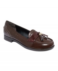 Perfect for the boardroom. Tommy Hilfiger's Salt Penny loafer flats have a shiny waxed leather upper that adds the perfect polish to your most professional looks. Perfect for the boardroom. Tommy Hilfiger's Salt Penny loafer flats have a shiny waxed leather upper that adds the perfect polish to your most professional looks.