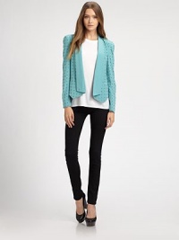 Rebecca Minkoff's signature blazer cut from lightweight silk and finished with bold, polished studs.Foldover lapelsSingle button closureWelt pocketsCut-away hemAbout 20 from shoulder to hemSilkDry cleanImportedModel shown is 5'9½ (176cm) wearing US size Small. Rebecca Minkoff's signature blazer cut from lightweight silk and finished with bold, polished studs.Foldover lapelsSingle button closureWelt pocketsCut-away hemAbout 20 from shoulder to hemSilkDry cleanImportedModel shown is 5'9½ (176cm) wearing US size Small.