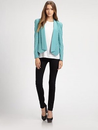 Rebecca Minkoff's signature blazer cut from lightweight silk and finished with bold, polished studs.Foldover lapelsSingle button closureWelt pocketsCut-away hemAbout 20 from shoulder to hemSilkDry cleanImportedModel shown is 5'9½ (176cm) wearing US size Small.