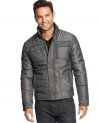 With racing-inspired details, this jacket from INC International Concepts with steer your style in the right direction. With racing-inspired details, this jacket from INC International Concepts with steer your style in the right direction.