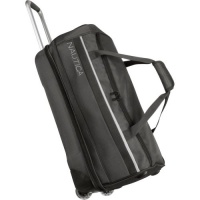 Nautica Luggage Harbour Wheeled Duffel Bag, Black/Silver, One Size Nautica Luggage Harbour Wheeled Duffel Bag, Black/Silver, One Size