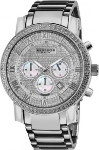 Akribos XXIV Men's AK439SS Grandiose Diamond Quartz Chronograph Silver Dial Watch Akribos XXIV Men's AK439SS Grandiose Diamond Quartz Chronograph Silver Dial Watch