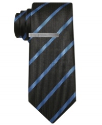 Find your angle. This Alfani RED tie lets you follow the lines for a lean, streamlined look. Find your angle. This Alfani RED tie lets you follow the lines for a lean, streamlined look.