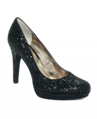 Enjoy your night out in the super sparkly Maddy platform pumps by Alfani. Enjoy your night out in the super sparkly Maddy platform pumps by Alfani.