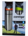 Contigo 2 Vacuum-insulated Stainless Steel Water Bottles-Tangerine/Leaf