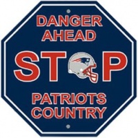 NFL New England Patriots Stop Sign NFL New England Patriots Stop Sign