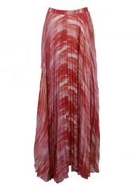 Alice + Olivia Womens Pleated Print Long Maxi Skirt Alice + Olivia Womens Pleated Print Long Maxi Skirt