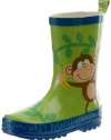 Stephen Joseph Boys 2-7 Monkey Rain Boots, Jungle Green, 11