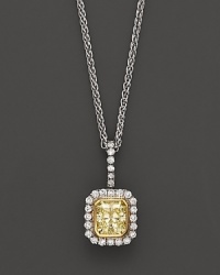 White and Natural Yellow Diamond Pendant Necklace in 14K White Gold, 0.45 ct. t.w. White and Natural Yellow Diamond Pendant Necklace in 14K White Gold, 0.45 ct. t.w.