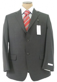 Calvin Klein Mens 2B Gray Shadow Stripe Wool Sport Coat Jacket