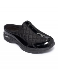 You'll appreciate the ease of slipping into Easy Spirit's TravelTime round-toe clog-style sneakers--especially when you're on the go! Equipped with a removable insole and rubber outsole, they're ideal for walking and light activity. You'll appreciate the ease of slipping into Easy Spirit's TravelTime round-toe clog-style sneakers--especially when you're on the go! Equipped with a removable insole and rubber outsole, they're ideal for walking and light activity.