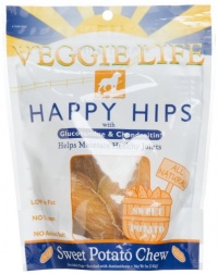 Dogswell Veggie Life Happy Hips Sweet Potato Chew Treats for Adult Dogs, 5-Ounce Pouches (Pack of 6)