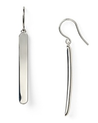 Make a linear statement with this pair of sterling silver drop earrings from Elizabeth and James, sure to add slim yet striking sparkle. Make a linear statement with this pair of sterling silver drop earrings from Elizabeth and James, sure to add slim yet striking sparkle.