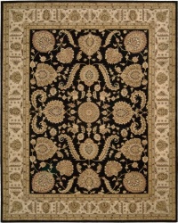 Nourison Rugs Heritage Hall Collection HE19 Black Runner 2'6 x 8' Area Rug Nourison Rugs Heritage Hall Collection HE19 Black Runner 2'6 x 8' Area Rug