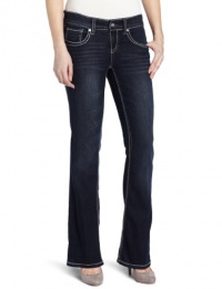 Seven7 Women's Rhinestone Flap Jean, Aubrey Blue, 6 Seven7 Women's Rhinestone Flap Jean, Aubrey Blue, 6