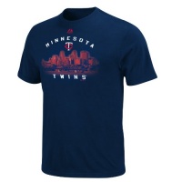MLB Minnesota Twins Adult Short Sleeve Basic Tee (Athletic Navy, Large) MLB Minnesota Twins Adult Short Sleeve Basic Tee (Athletic Navy, Large)