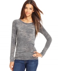 A burnout fabric adds a distressed appeal to this Alternative Apparel top -- perfect as a wardrobe staple! A burnout fabric adds a distressed appeal to this Alternative Apparel top -- perfect as a wardrobe staple!