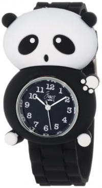 Frenzy Kids' FR2001 Panda Critter Face With Black Rubber Band Watch Frenzy Kids' FR2001 Panda Critter Face With Black Rubber Band Watch