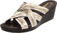 Cole Haan Women's Air Eden 55 Slide Sandal,White Gold Metallic,10 B US