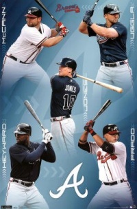 Atlanta Braves 2011 McCann Uggla Jones Prado Heyward Sports Poster Print - 24x36 Poster Print, 22x34 Atlanta Braves 2011 McCann Uggla Jones Prado Heyward Sports Poster Print - 24x36 Poster Print, 22x34
