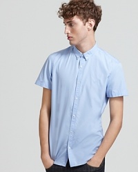 Rendered in crisp cotton and a classic silhouette, the Burberry Brit Warner shirt is a surefire staple. Rendered in crisp cotton and a classic silhouette, the Burberry Brit Warner shirt is a surefire staple.