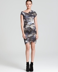 Work your good angles in this draped Helmut Lang dress featuring the brand's signature asymmetry. Team with booties for downtown edge. Work your good angles in this draped Helmut Lang dress featuring the brand's signature asymmetry. Team with booties for downtown edge.
