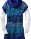 Energie Girls 7-16 Monique Cowl Neck Sweater, Indigo Combo, X-Large