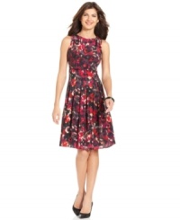 An artistic print adorns this A-line dress by Jones New York. The rich, bold colors make it perfect for a brunch or dinner date! An artistic print adorns this A-line dress by Jones New York. The rich, bold colors make it perfect for a brunch or dinner date!
