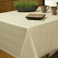 Benson Mills Tribeca Ribbed Fabric Tablecloth, Ivory, 60-Inch-by-120-Inch Benson Mills Tribeca Ribbed Fabric Tablecloth, Ivory, 60-Inch-by-120-Inch