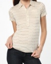 Ralph Lauren Womens Cream Short Sleeve Knit Top in Small