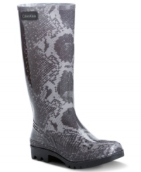 Pretty patterns keep the rain away. Calvin Klein's Kirsten rain boots are all you need to keep your toes warm and dry. Pretty patterns keep the rain away. Calvin Klein's Kirsten rain boots are all you need to keep your toes warm and dry.