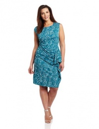 Jones New York Women's Plus-Size Extended Shoulder Ruffle Dress Jones New York Women's Plus-Size Extended Shoulder Ruffle Dress