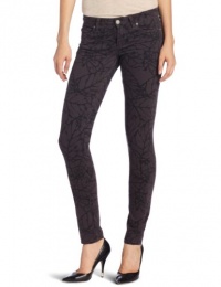 PAIGE Women's Skyline Skinny Leaf Print Jean, Storm, 29 PAIGE Women's Skyline Skinny Leaf Print Jean, Storm, 29