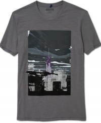You'll change your view of casual style with this graphic t-shirt from Kenneth Cole Reaction. You'll change your view of casual style with this graphic t-shirt from Kenneth Cole Reaction.