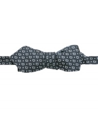 Be the guy who rocks the bowtie. This patterned version from Penguin is anything but stodgy. Be the guy who rocks the bowtie. This patterned version from Penguin is anything but stodgy.