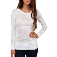 Alternativeapparel Womens Burnout Long Sleeve Raglan T Shirt - White AA2694 S Alternativeapparel Womens Burnout Long Sleeve Raglan T Shirt - White AA2694 S