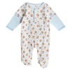 ABSORBA Baby-boys Newborn Monkey Mock 2-Fer Sleeves Footie