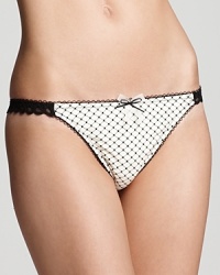 Ooh la la, a French-inspired thong with a stripe mesh back and fishnet print all over. Style #942157 Ooh la la, a French-inspired thong with a stripe mesh back and fishnet print all over. Style #942157