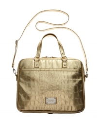 Have a spring fling with this adventure-ready design from Nine West. The perfect travel companion, this gorgeous laptop case will keep your computer protected in style. Have a spring fling with this adventure-ready design from Nine West. The perfect travel companion, this gorgeous laptop case will keep your computer protected in style.