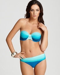 Fade to chic with this ombre bandeau bikini from Gottex. Its tonal effect is synonymous with jet set chic, so slip it on poolside to work the sought after look. Fade to chic with this ombre bandeau bikini from Gottex. Its tonal effect is synonymous with jet set chic, so slip it on poolside to work the sought after look.