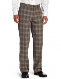 Haggar Men's C18 Broken Glen Plaid Straight Fit Flat Front Pant Haggar Men's C18 Broken Glen Plaid Straight Fit Flat Front Pant