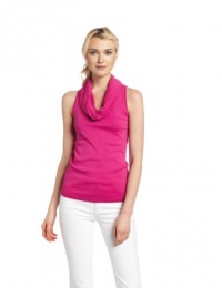 Three Dots Women's Sleeveless Rolled Cowl Neck Shirt Three Dots Women's Sleeveless Rolled Cowl Neck Shirt