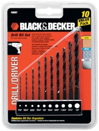Black & Decker 15557 10-Piece Drill Bit Set Black & Decker 15557 10-Piece Drill Bit Set
