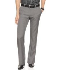 Round out your dress wardrobe with these micro-check patterned pants from Kenneth Cole Reaction.