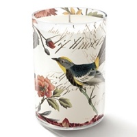 A delightful bird mingles among flowers and a vintage-style handwritten script on this sweet petite candle. Each candle is individually boxed in a coordinating patterned gift box. A delightful bird mingles among flowers and a vintage-style handwritten script on this sweet petite candle. Each candle is individually boxed in a coordinating patterned gift box.