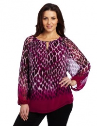Calvin Klein Women's Plus-Size Peasant Blouse Calvin Klein Women's Plus-Size Peasant Blouse