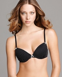 A pretty polka dot mesh bra with a plunging neckline from Betsey Johnson. Style #723311 A pretty polka dot mesh bra with a plunging neckline from Betsey Johnson. Style #723311