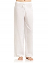 THE LOOKSemi-sheer designElastic, drawstring waistTHE FITPants: rise, about 9; inseam, about 26THE MATERIALCottonCARE & ORIGINMachine washImportedModel shown is 5'10 (177cm) wearing US size Small. THE LOOKSemi-sheer designElastic, drawstring waistTHE FITPants: rise, about 9; inseam, about 26THE MATERIALCottonCARE & ORIGINMachine washImportedModel shown is 5'10 (177cm) wearing US size Small.