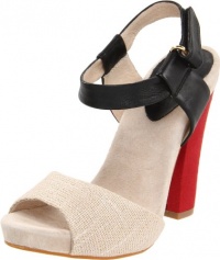 Juicy Couture Women's Flash Ankle-Strap Sandal,Natural Metallic/Black,6.5 M US Juicy Couture Women's Flash Ankle-Strap Sandal,Natural Metallic/Black,6.5 M US