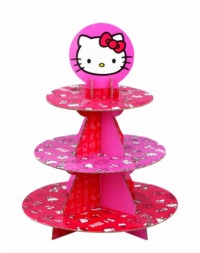 Wilton Hello Kitty Paper Cupcake Stand, Holds 24 Cupcakes Wilton Hello Kitty Paper Cupcake Stand, Holds 24 Cupcakes